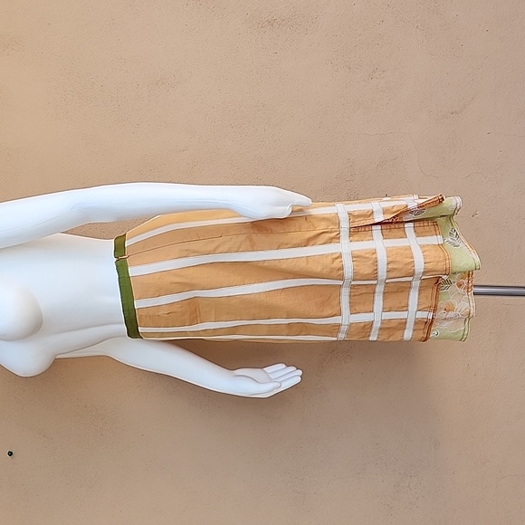 Neesh by DAR Anthro Skirt L Cottagecore Grosgrain Ribbon Layered Midi Tangerine - Picture 7 of 11